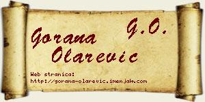 Gorana Olarević vizit kartica